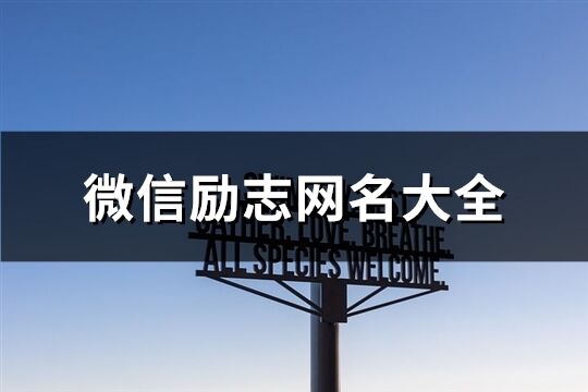 微信励志网名大全(精选71个)