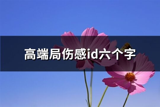 高端局伤感id六个字(共310个)