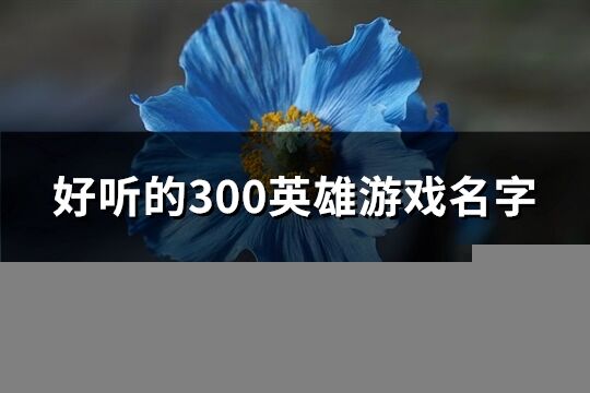 好听的300英雄游戏名字(优选205个)