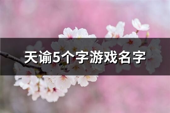 天谕5个字游戏名字(精选138个)