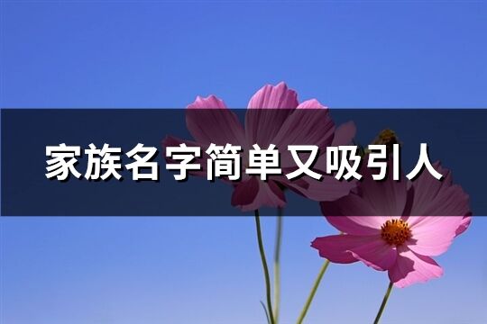 家族名字简单又吸引人(229个)