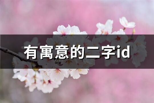 有寓意的二字id(优选415个)