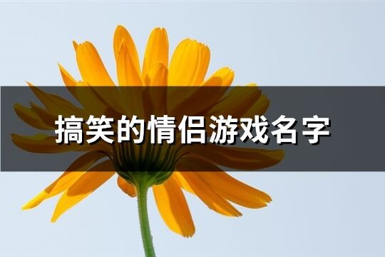 搞笑的情侣游戏名字(优选103个)