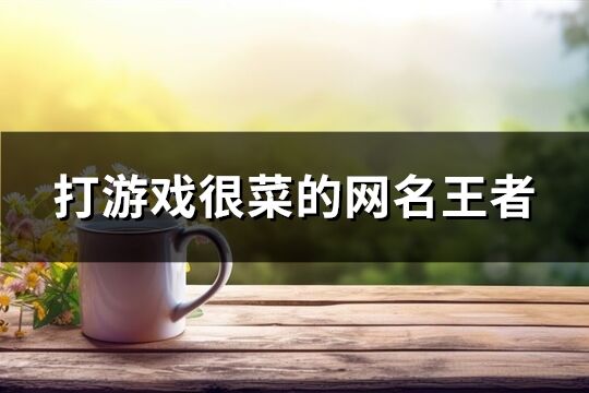 打游戏很菜的网名王者(优选242个)