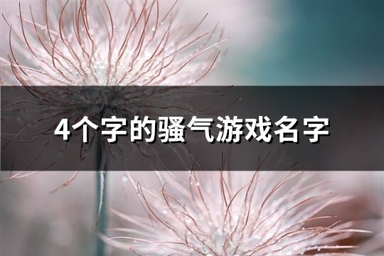 4个字的骚气游戏名字(优选302个)