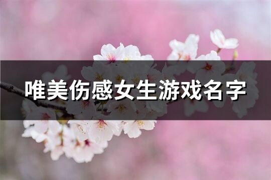 唯美伤感女生游戏名字(精选219个)