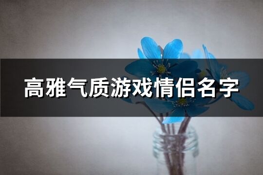 高雅气质游戏情侣名字(优选96个)