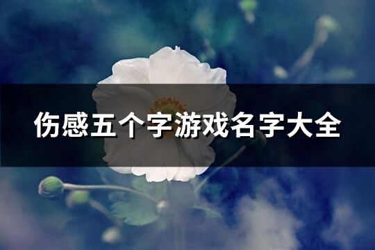 伤感五个字游戏名字大全(951个)