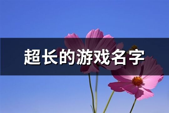 超长的游戏名字(共164个)