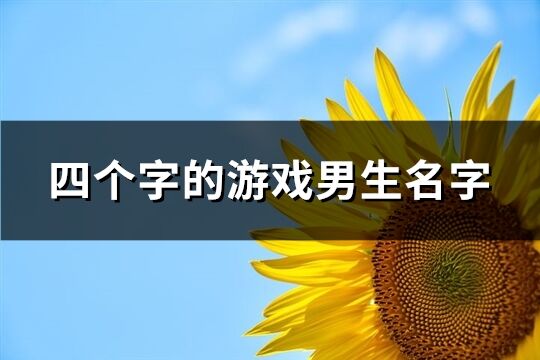 四个字的游戏男生名字(共593个)