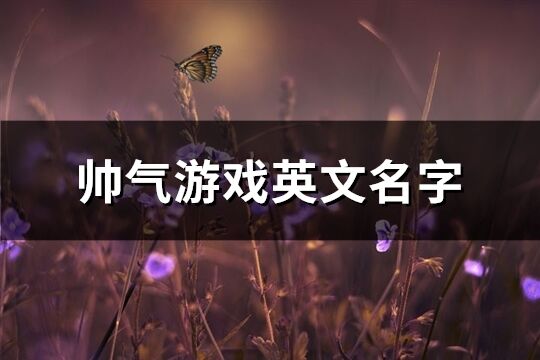 帅气游戏英文名字(优选151个)