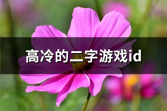 高冷的二字游戏id(共1569个)