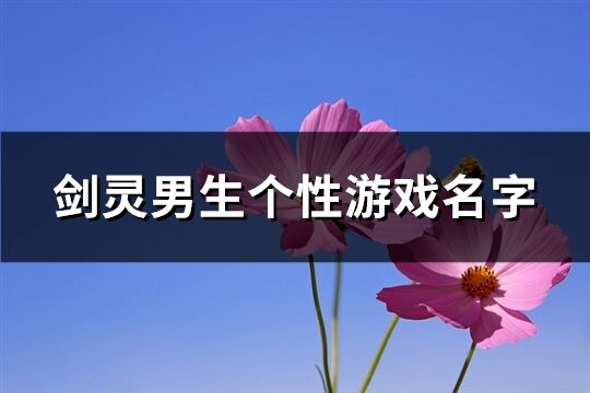 剑灵男生个性游戏名字(优选323个)