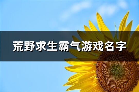 荒野求生霸气游戏名字(233个)