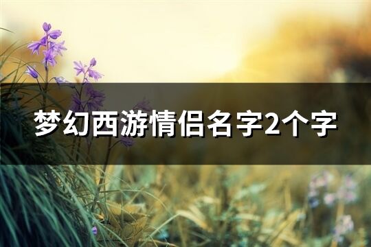 梦幻西游情侣名字2个字(71个)