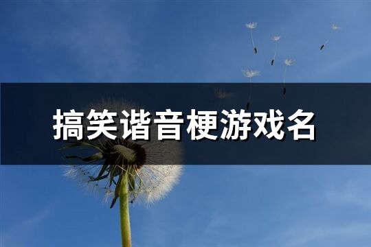 搞笑谐音梗游戏名(优选112个)