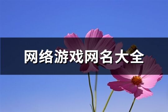 网络游戏网名大全(优选785个)