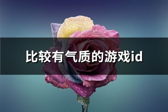 比较有气质的游戏id(共306个)