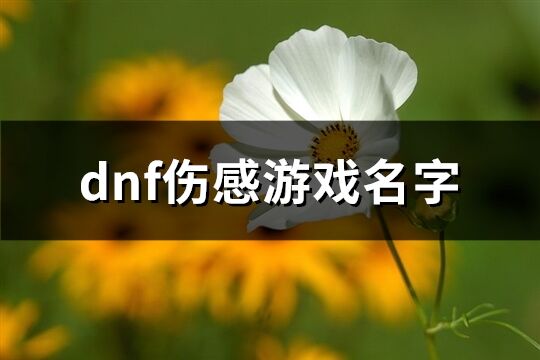 dnf伤感游戏名字(优选155个)