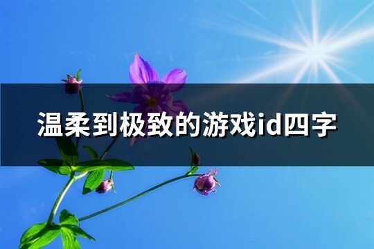 温柔到极致的游戏id四字(86个)