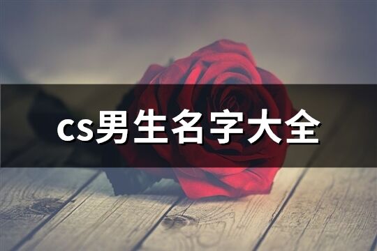 cs男生名字大全(优选515个)