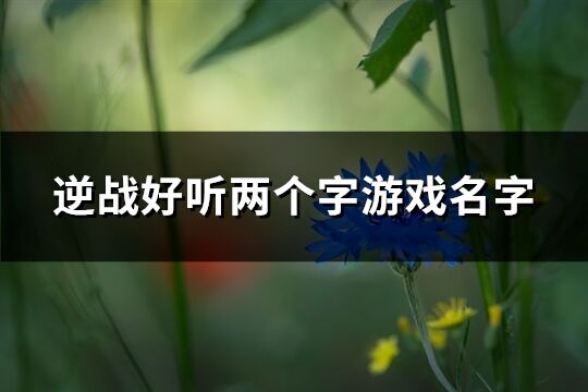 逆战好听两个字游戏名字(优选258个)