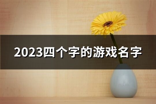 2023四个字的游戏名字(共897个)