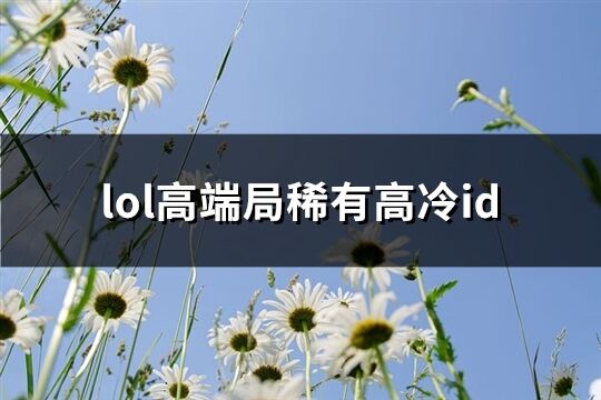 lol高端局稀有高冷id(366个)