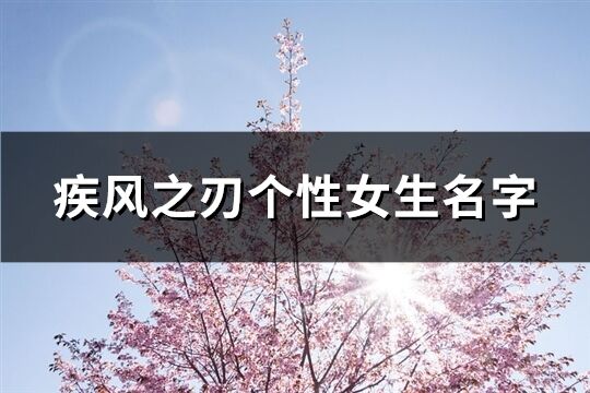 疾风之刃个性女生名字(177个)