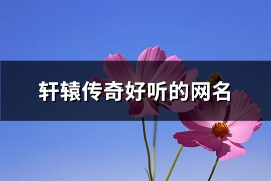 轩辕传奇好听的网名(549个)