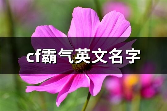 cf霸气英文名字(共149个)