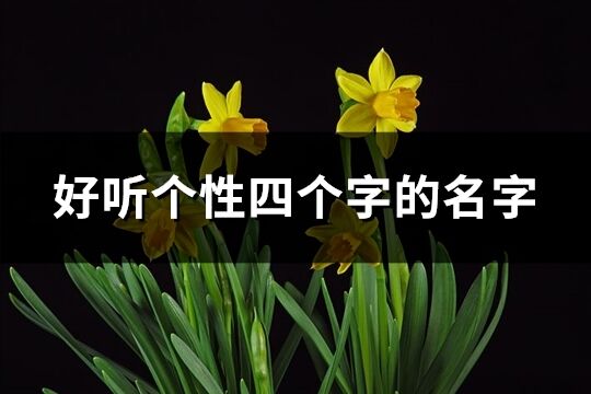 好听个性四个字的名字(精选348个)