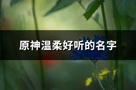 原神温柔好听的名字(共367个)