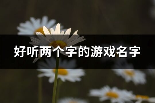 好听两个字的游戏名字(1196个)