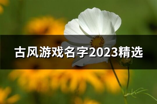 古风游戏名字2023精选(共397个)