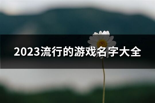 2023流行的游戏名字大全(共1295个)