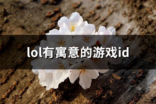 lol有寓意的游戏id(191个)