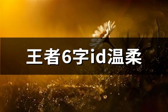 王者6字id温柔(共60个)