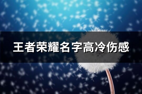 王者荣耀名字高冷伤感(共171个)