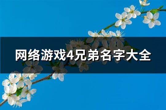 网络游戏4兄弟名字大全(优选32个)