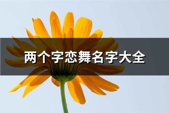 两个字恋舞名字大全(精选163个)