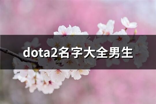 dota2名字大全男生(精选292个)