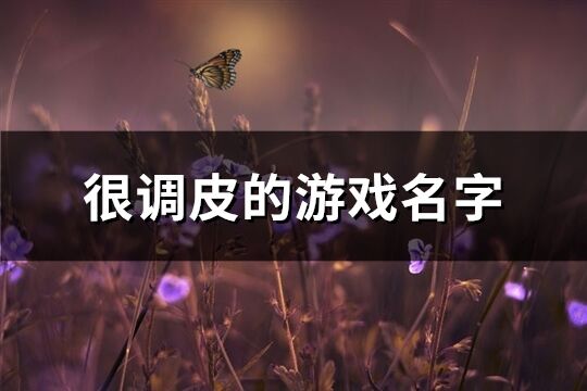 很调皮的游戏名字(共423个)