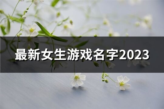 最新女生游戏名字2023(1027个)