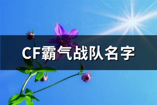 CF霸气战队名字(84个)