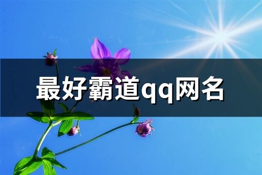 最好霸道qq网名(184个)