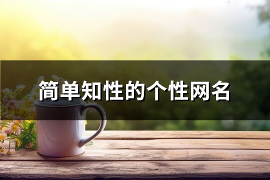 简单知性的个性网名(123个)