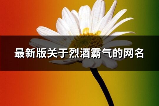 最新版关于烈酒霸气的网名(精选266个)