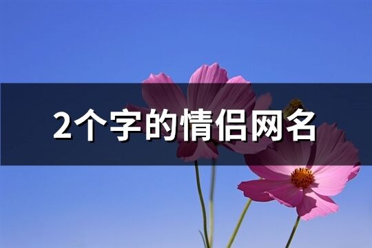 2个字的情侣网名(347个)