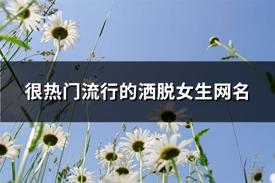 很热门流行的洒脱女生网名(158个)